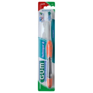 Gum Sunstar 491 Technique + Compact Οδοντόβουρτσα Πορτοκαλί, 1τμχ