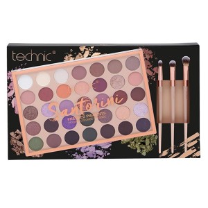 Technic Pressed Παλέτα Μακιγιάζ για το Πρόσωπο Santorini, 1τμχ & Πινέλα Μακιγιάζ, 3τμχ