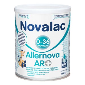 Novalac Allernova AR+ Βρεφικό Υποαλλεργικό Γάλα σε Σκόνη από την Γέννηση Έως 36 Μηνών, 400gr