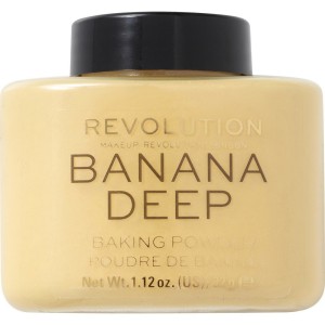 Makeup Revolution Baking Powder πούδρα σε σκόνη απόχρωση Banana Deep, 32gr