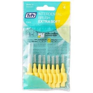 Tepe Μεσοδόντια Βουρτσάκια Extra Soft Κίτρινα 0.7mm., 8τμχ