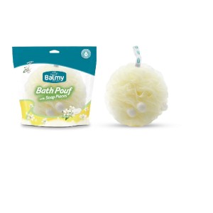 Vican Balmy Bath Pouf Σφουγγάρι Με Πέρλες Σαπουνιού Και Άρωμα Γιασεμί, 1 τμχ