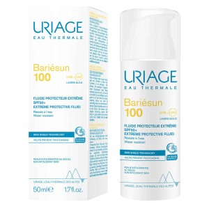 Uriage Bariesun 100 Extreme Protective Fluid SPF50+, Υψηλής Προστασίας  Λεπτόρευστη Κρέμα Για Δέρμα μη Ανεκτικό Στον Ήλιο, 50ml