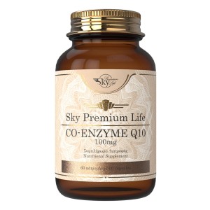 Sky Premium Life CO-Enzyme Q10, 100mg, Φυσιολογική λειτουργία καρδιάς, Ενέργεια, 60caps