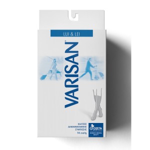 Varisan Lui & Lei Κάλτσες Διαβαθμισμένης Συμπίεσης 14mm Hg Μαύρο, 1 ζεύγος