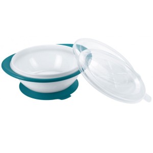 Nuk Easy Learning Μπολ Φαγητού με Καπάκι και Βεντούζα 6m+ Κίτρινο, 1τμχ