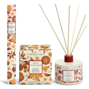 L Erbolario Bacche Fiori Legni Αρωματικό Χώρου με Ξύλινα Στικ, 200ml