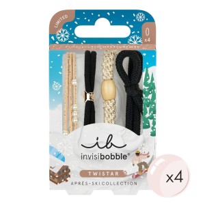 Invisibobble Twistar Après-Ski Λαστιχάκια Μαλλιών Fondue Love, 4τμχ