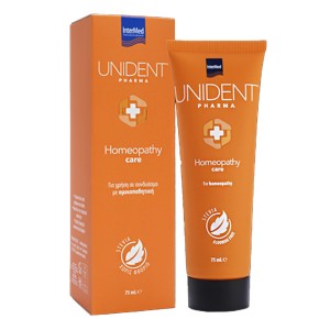 Intermed Unident Pharma Homeopathy Care Οδοντόκρεμα Κατάλληλη για Ομοιοπαθητική, 75ml