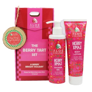 Aloe Colors The Berry Tart Set με Αφρόλουτρο Κόκκινων Φρούτων, 200ml, Γαλάκτωμα Σώματος Κόκκινων Φρούτων, 120ml & Στολίδι Δέντρου