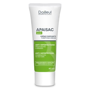 Bailleul Dermatologie Apaisac Pure Cream Ενυδατική Κρέμα για Δέρμα με Τάση Ακμής, 40ml