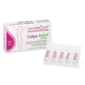Hydrovit Intimcare Colpo-Relief Ovules Κολπικά Υπόθετα για Πρόληψη & Αντιμετώπιση της Κολπικής Ξηρότητας, 10τμχ