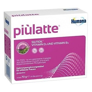 Humana Piulatte - Συμπλήρωμα Διατροφής για Θηλάζουσες Γυναίκες, 70g, (14 φακελίσκοι x 5gr) 