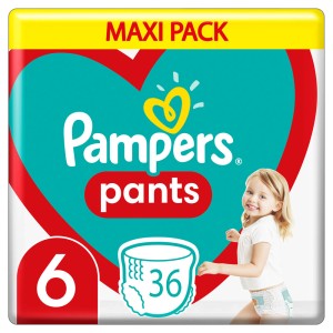 Pampers Pants Πάνες Βρακάκι No.6 για (15+kg), 36 τμχ