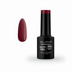 Elixir Make-up Semi Gel Ημιμόνιμο Επαγγελματικό Βερνίκι Νυχιών Νο593 Antique Ruby, 5ml