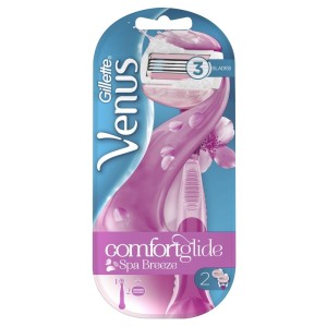 Gillette Venus ComfortGlide Spa Breeze Λαβή Γυναικείας Ξυριστικής Μηχανής, 1τμχ & Ανταλλακτικές Κεφαλές, 2τμχ