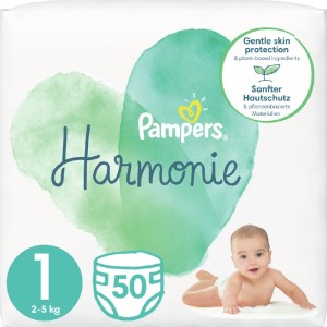 Pampers Harmonie Βρεφικές Πάνες Νo1 (2-5kg), 50 τμχ