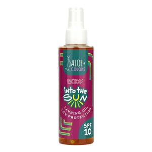 Aloe Colors Into the Sun Tanning Oil Αντηλιακό Λάδι Μαυρίσματος SPF10, 150ml