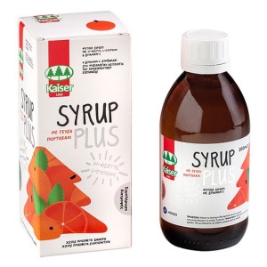 Kaiser Syrup Plus Φυτικό Σιρόπι για τον Ερεθισμένο Λαιμό Γεύση Πορτοκάλι, 200ml