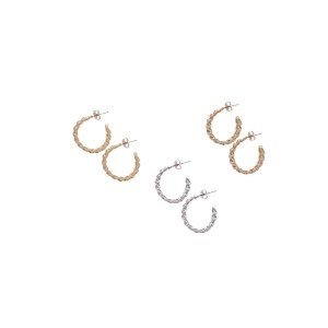 Ro-Ro Accessories Σκουλαρίκι Κρίκος αλυσίδα 25mm, Ε123, 1 ζεύγος