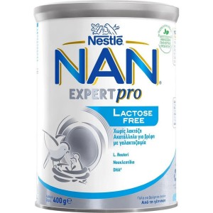 Nestle Nan Expert Pro Lactose Free για Βρέφη με Δυσανεξία στη Λακτόζη, 400g
