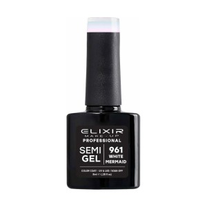 Elixir Make-up Semi Gel Ημιμόνιμο Επαγγελματικό Βερνίκι Νυχιών Νο961 White Mermaid, 8ml