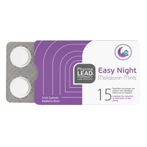 Pharmalead Easy Night Melatonin Mints με Γεύση Σμέουρο, 15παστίλιες