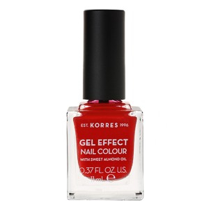 Korres Gel Effect Nail Color Βερνίκι Νυχιών Royal Red 53, 11ml