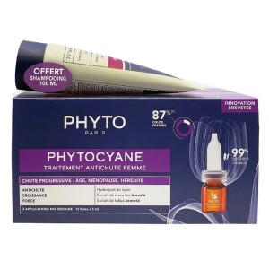 Phyto Πακέτο Phytocyane Θεραπεία Κατά της Γυναικείας Προοδευτικής Τριχόπτωσης12x5ml & Δώρο Phytocyane Αναζωογονητικό Συμπληρωματικό Σαμπουάν για Τριχόπτωση, 100ml