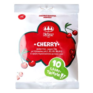 Kaiser Γλειφιτζούρια με Φυτικές Ίνες & Βιταμίνες Κεράσι, 10τμχ