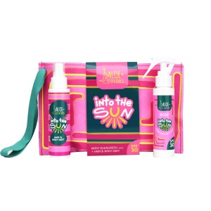 Aloe Colors Promo Into the Sun Αντηλιακό Σώματος SPF30 100ml & Hair & Body Mist, 100ml & Νεσεσέρ, 1σετ