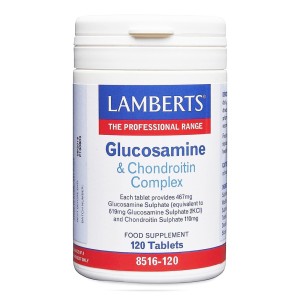 Lamberts Glucosamine & Chondroitin Complex Συμπλήρωμα Διατροφής που Βοηθά στην Αναδόμηση του Αρθρικού Χόνδρου, 120tabs