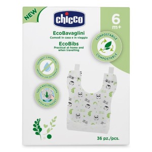 Chicco Ecobibs Βιοδιασπώμενες Παιδικές Σαλιάρες μιας Χρήσης, 36 Τεμάχια
