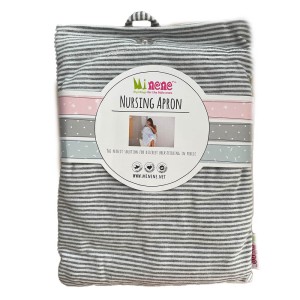Minene Nursing Apron Ποδιά Θηλασμού Γκρι Ριγέ, 1τμχ
