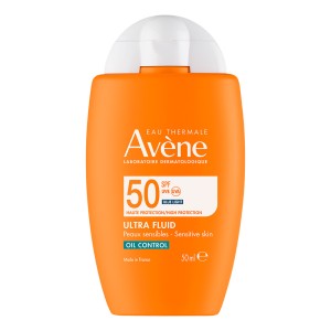 Avene Invisible Ultra Fluid Αδιάβροχη Αντηλιακή Κρέμα Προσώπου SPF50+, 50ml