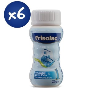 NOYNOY Frisolac 1 RTF Γάλα Έτοιμο Προς Κατανάλωση για Βρέφη Μέχρι τον 6ο Μήνα, 420ml, 6*70ml