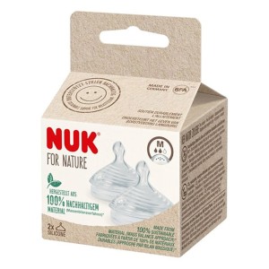Nuk For Nature Θήλη Σιλικόνης Μέγεθος M, 2τμχ
