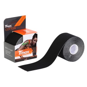 Tmax Kinesiology Tape Μαύρη Ταινία Κινησιολογίας Αυτοκόλλητη Αδιάβροχη, 5cm x 5m