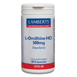 Lamberts L-Ornithine 500MG για την Λειτουργία του Ήπατος & του Ανοσοποιητικού Συστήματος, 60 caps