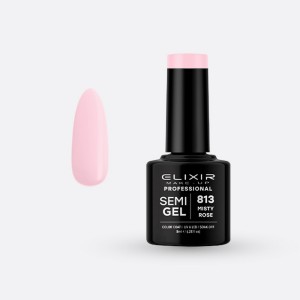 Elixir Make-up Semi Gel Ημιμόνιμο Επαγγελματικό Βερνίκι Νυχιών Νο813 Misty Rose, 8ml