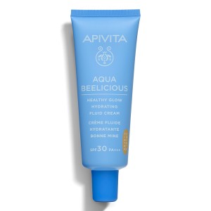 Apivita Aqua Beelicious Λεπτόρρευστη Κρέμα Ενυδάτωσης για Φυσική Λάμψη με Χρώμα SPF30, 40ml