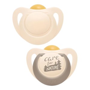 Nuk For Nature Πιπίλα Latex από 98% Φυσικές Πρώτες Ύλες 0-6m Κόκκινο, 2τμχ