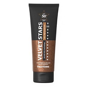  Frezyderm Velvet Stars Spf50+ Silver Glow Αντιηλιακό Προσώπου & Σώματος Πολύ Υψηλής Προστασίας με Glitter, 175ml