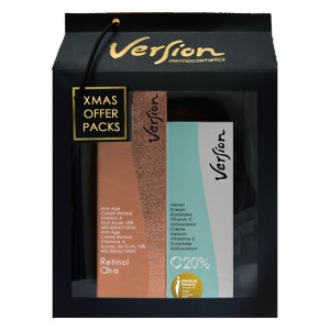 Version Promo Retinol Aha Κρέμα Νυχτός, 50ml & C20% Κρέμα, 30ml Xmas Pack & Δώρο Χειροποίητο Τσαντάκι, 1τμχ