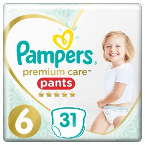 Pampers Premium Care Pants Πάνες Βρακάκια No6 (15+kg), 31 τμχ