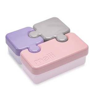 Melii Puzzle Container Purple Φαγητοδοχείο Παζλ, 3τμχ