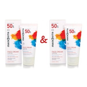 Macrovita Promo 1+1 Face Cream Suncare Αντηλιακή Κρέμα Προσώπου, 50ml & Face Cream Suncare DD Αντηλιακή Κρέμα Προσώπου με Χρώμα, 50ml