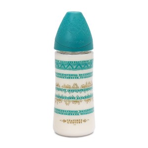 Suavinex Couture Μπιμπερό με Φυσιολογική Θηλή Σιλικόνης 360ml Σιελ