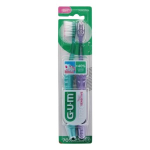 Gum Promo 510 Pro Sensitive Ultra Soft Οδοντόβουρτσες Πολύ Μαλακές, 2τμχ