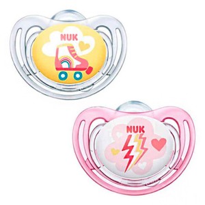 Nuk Freestyle Πιπίλα Πατίνι/Μπλε Κεραυνός 18-36m, 2τμχ